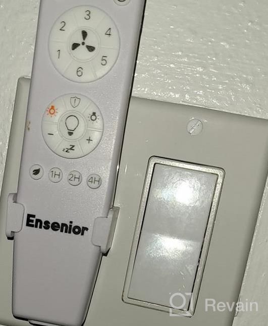 img 1 attached to Ensenior Ceiling Fan With Lights Remote Control, W1-1, 52 Inch, Black, DC Motor review by Austin Arvayo