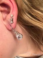 img 1 attached to 💍 Cate & Chloe Alessandra Infinity Halo Drop Earrings - 18k White Gold Plated Silver CZ Crystal Dangle Earrings with Round Diamond Cubic Zirconia - Perfect for Special Occasions review by Kevin Parker