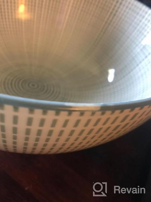 img 1 attached to Torre & Tagus 910550X Gerbera Diamond Kiri Porcelain 8-Inch Large Bowl review by Tony Basler