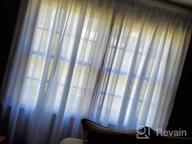 img 1 attached to Linen Look Semi Sheer Curtains 96 Inches Long For Living Room, Melodieux White Bedroom Rod Pocket Voile Drapes, 52X96 Inch (2 Panels) review by Adam Madden