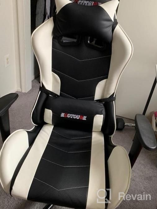 img 1 attached to Experience Comfortable Gaming With ECOTOUGE Pink High Back Racing Chair - Perfect Holiday Gift For Gamers review by Katty Berlingo