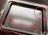 img 1 attached to Beasea Cookie Sheet Nonstick Set Of 2, Beasea 10 X 14.6 Inch Carbon Steel Baking Sheets Pan Toaster Oven Baking Pans Baking Tray Rimmed Baking Pan - Gold review by Corey Michaels