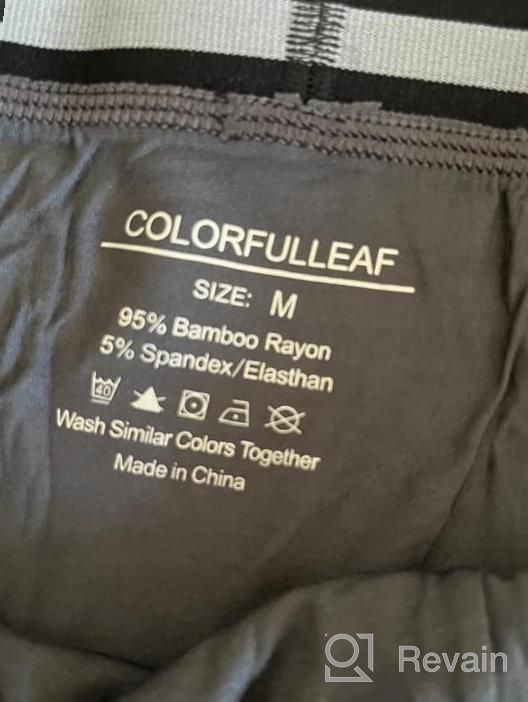 img 1 attached to Breathable And Comfortable Men'S Bamboo Rayon Trunks With Dual Pouch - Colorfulleaf Underwear 3 Pack review by Joseph Quade