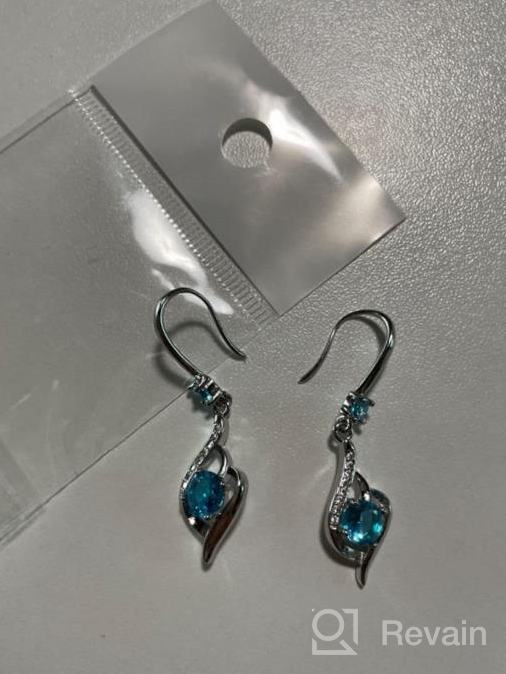 img 1 attached to 💎 Sterling Silver Cubic Zirconia Dangle Earrings: Santuzza Glass Drop Earrings review by Jeff Shapiro