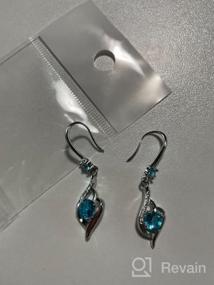 img 5 attached to 💎 Sterling Silver Cubic Zirconia Dangle Earrings: Santuzza Glass Drop Earrings