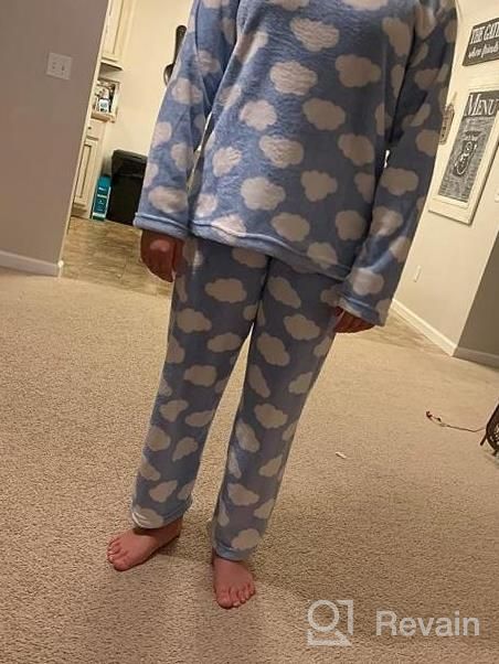 img 1 attached to MissShorthair Womens Pajama Sets Fleece Long Sleeve Pj Set Cozy Warm Soft Pajama Set For Women Sleepwear review by Jennifer Stevenson