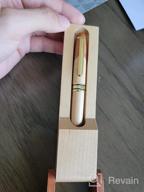img 1 attached to Experience Elegance: Luxury Wooden Ballpoint Pen Gift Set With Business Pen Case Display And Gel Ink Refills review by Jessie Vrbensky