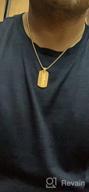 img 1 attached to ETEVON 18K Gold Plated Initial Necklace with Diamond Square Chain - Hip Hop Style Stainless Steel Letter Pendant Necklaces - Ideal Gifts for Christmas, Birthdays, and Special Occasions for Men, Women, Boys, Husband, Boyfriend, and Son review by Alejandro White