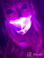 img 1 attached to Multi-Color LED Rave Mask For Dancing, Parties, Christmas, And Halloween - Luminous Mask For Men, Women, And Children'S Face With Light-Up Feature review by Jack Watkins