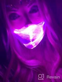 img 7 attached to Multi-Color LED Rave Mask For Dancing, Parties, Christmas, And Halloween - Luminous Mask For Men, Women, And Children'S Face With Light-Up Feature