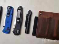 img 1 attached to Full Grain Leather EDC Pocket Organizer With Pen Loop - Ideal Pocket Slip, Knife Pouch, And Carrier For Everyday Carry Organization In Chestnut Color review by Kyle Deel