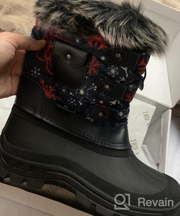 img 1 attached to DREAM PAIRS Insulated Waterproof 🌨️ Snow Boots for Boys and Girls review by Terry Herrera