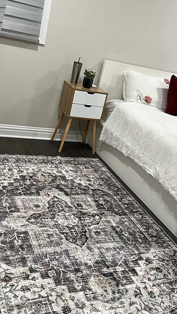 img 1 attached to Rugshop Bohemian Distressed Machine Washable Stain Resistant Non-Shed Eco Friendly Non Slip Area Rug 7' 10" X 10' Gray, Grey, 7'10" X 10' review by Tommy Almasri