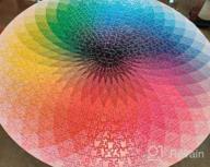 img 1 attached to Rainbow Palette 1000 Piece Round Jigsaw Puzzle - Intellectual Game For Adults And Kids - LRRH Brand review by Katie Miller