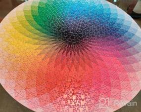 img 5 attached to Rainbow Palette 1000 штук круглых пазлов - интеллектуальная игра для взрослых и детей - бренд LRRH