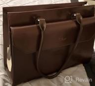 картинка 1 прикреплена к отзыву Женский кожаный портфель для ноутбука 15,6 дюймов для бизнеса, работы и компьютера - Сумка CLUCI от Fahmi Manna