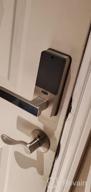 img 1 attached to Aged Bronze Smart Door Lock With Touchscreen Keypad, Fingerprint And Keyless Entry - 5 In 1 Reversible Handle Electronic Digital Lock review by Ricky Gilbert
