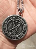 img 1 attached to Satanic Symbol Pendant - PJ Jewelry Lucifer Sigil Necklace, Stainless Steel Seal with Free 20" Chain review by David Gagnon