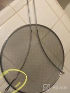 img 1 attached to 11.8" Stainless Steel Grease Splatter Guard Screen For Frying Pan With Resting Feet, Comfort Grip Handle And Safe Cooking Lid - Keeps Kitchen Clean review by Luis Shreibman