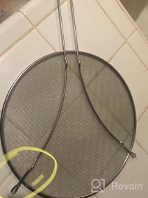 img 8 attached to 11.8" Stainless Steel Grease Splatter Guard Screen For Frying Pan With Resting Feet, Comfort Grip Handle And Safe Cooking Lid - Keeps Kitchen Clean