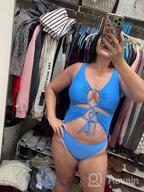 img 1 attached to Sovoyontee Women'S Sexy One Piece Swimsuits Cheeky Bikini Bathing Suit review by Dawn Bunger
