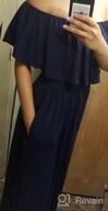 img 1 attached to Women'S Off Shoulder Maxi Dress With Ruffles And Side Split Pockets review by Patricia Williams