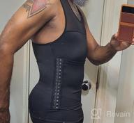 img 1 attached to Compression Tank Top For Men: Slimming Body Shaper With Tummy Control And Moobs Binder Underwear review by Kevin Kue