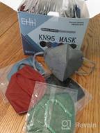 img 1 attached to 60 Pack 5-Ply Colored KN95 Masks For Adults - Breathable & Comfortable Disposable Face Mask With Adjustable Ear Loops, Filter Efficiency≥95% review by Joe Fulce