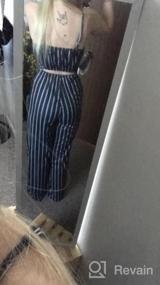 img 6 attached to Women'S Sexy Striped Jumpsuit With Tie Bowknot - SheKiss Summer Rompers