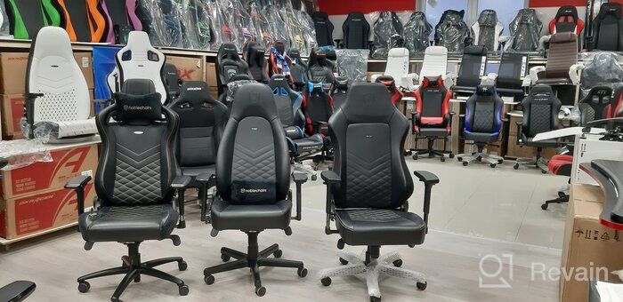 img 2 attached to Computer chair Noblechairs Hero gaming, upholstery: imitation leather, color: black/blue review by Wiktor Ambroziak ᠌