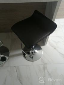 img 11 attached to 🪑 Hi-Tech Brown Metal/Faux Leather Chair Stool Group