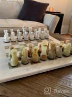 img 1 attached to White & Green Onyx 15" Staunton/Ambassador Chess Set - Handmade Marble Weighted Board Game For Adults review by Ricky Lahoti