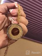 img 1 attached to Gold Allah Arabic Ayatul Kursi Necklace Islamic Jewelry Gifts For Women Men Ramadan Eid Qitian Muslim Pendant review by James Hova