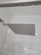 img 1 attached to 12" Rain Shower Head With 13" Extension Arm - Large Rainfall Shower Heads Made Of Stainless Steel - Waterfall Full Body Coverage - Perfect Replacement For Your Bathroom ShowerHead (Brushed Nickel) review by Henry Hunter