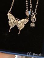 img 1 attached to 💎 Exquisite Dreamboat Butterfly Necklace: Sterling Silver Blue Crystal Pendant for Minimalist Style; Ideal Birthday Gift for Women, Teen Girls, and Girlfriends review by Loren Rindfleisch