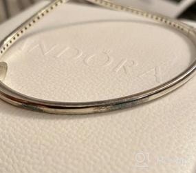 img 5 attached to 💫 Sterling Silver Sparkling Wishbone Bangle Bracelet with Cubic Zirconia - Pandora Jewelry