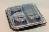 img 1 attached to 25 Pack 34 Oz 8 Inch 3 Compartment YANGRUI To Go Containers - Anti-Fog & Leak Proof, BPA Free, Microwave/Freezer Safe review by Bob Novitsky