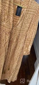 img 5 attached to Женское платье средней длины в ретро стиле с длинными рукавами и распечаткой цветочного узора с V-образным вырезом и кистями, от R.Vivimos.
