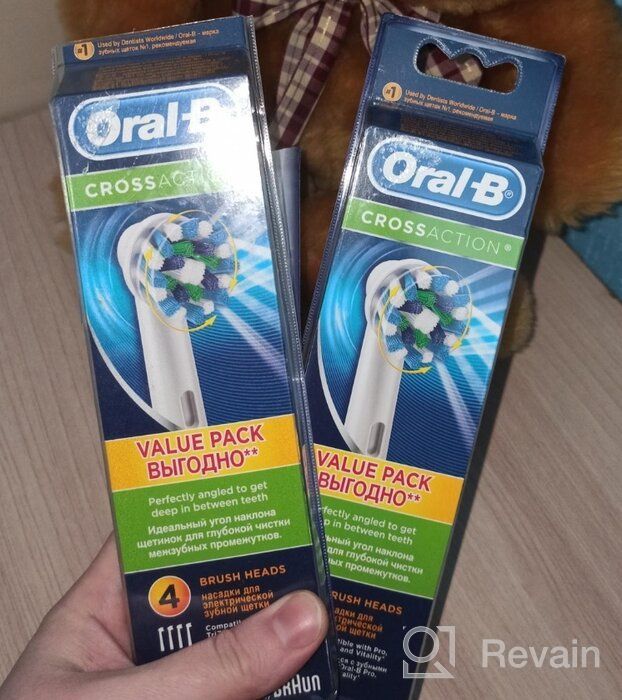 img 2 attached to 💡 4 Pack of Oral-B Cross Action Electric Toothbrush Replacement Brush Heads review by Chong Eun Moon ᠌