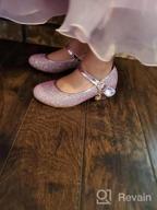 img 1 attached to Girls Sparkly Mary Jane Princess Dress Flats Shoes review by Jamie Kamoso