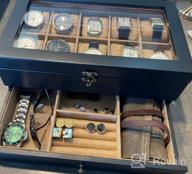 img 1 attached to Keep Your Watches Safe And Stylish With Emfogo 10-Slot Watch Box - Perfect Gift For Men And Women On Father'S Day, Birthday, Or Anniversary review by Aaron Vazquez