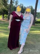 img 1 attached to Beautiful V Neck Velvet Bridesmaid Dresses For Your Wedding Day! review by Tiffany Correa