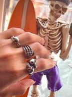 img 1 attached to Stainless Steel Skull Biker Ring review by Donald Cox