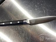 картинка 1 прикреплена к отзыву Kitory Utility Knife, 5 Inch Fine-Edge Kitchen Knife, Sharp German High Carbon Stainless Steel, Full Tang Pakkawood Handle With Gift Box - Metadrop Series от Javein Harvey