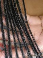 img 1 attached to Ubeleco Braiding Hair, 48 Inch Braiding Hair Pre Stretched 8 Packs Professional Synthetic Hot Water Setting, Soft Yaki Texture, Itch Free Black Braiding Hair (48In,1B) review by Beth Parker