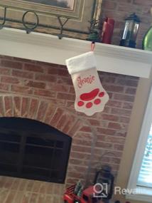 img 5 attached to Customizable 20 Inch Christmas Stockings - Rustic Holiday Decorations And Perfect Family Gifts