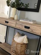 img 1 attached to Modern Oak Wood Console Table With Drawers And Shelf - Ideal For Hallways, Living Rooms And Entryways! review by Patrick Myers