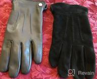 img 1 attached to Touchscreen Leather Gloves For Men - Warm Cold Weather Gloves For Driving By Vislivin review by Ryan Eastman