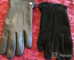 img 8 attached to Кожаные перчатки с сенсорным экраном для мужчин - теплые перчатки для холодной погоды для вождения от Vislivin