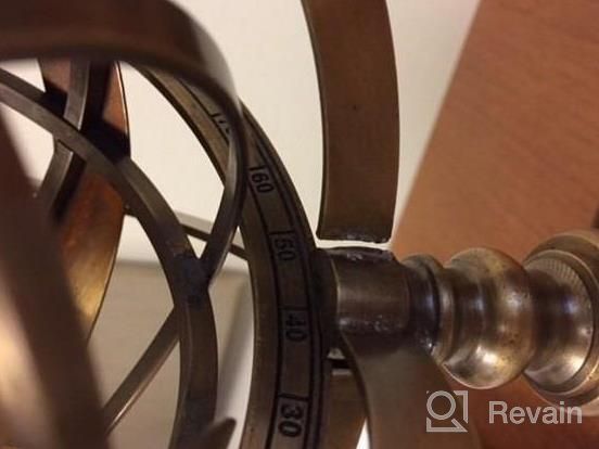 img 1 attached to Vintage Brass Armillary Globe Compass By Deco 79 - 11" X 8" X 8 review by Jennifer Davis